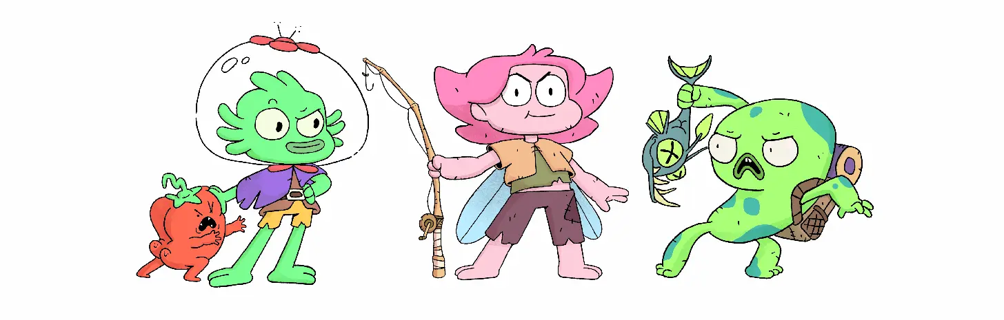 Grupo de personagens fantásticos