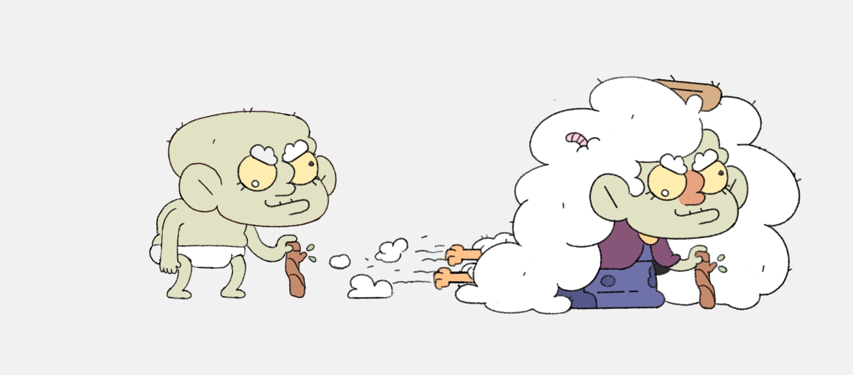 Processo — desenvolvimento de personagem Sabiá